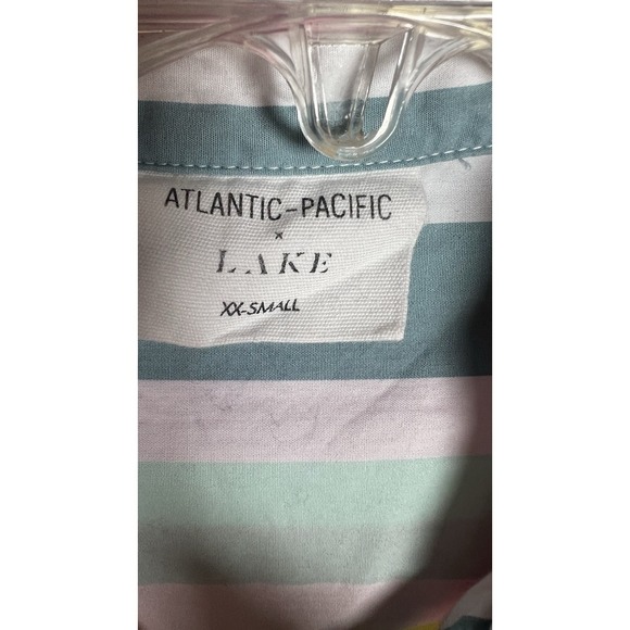 LAKE x Atlantic Pacific Rainbow Stripe Cotton Pajama Top & Short Set Size XXS - Picture 6 of 9